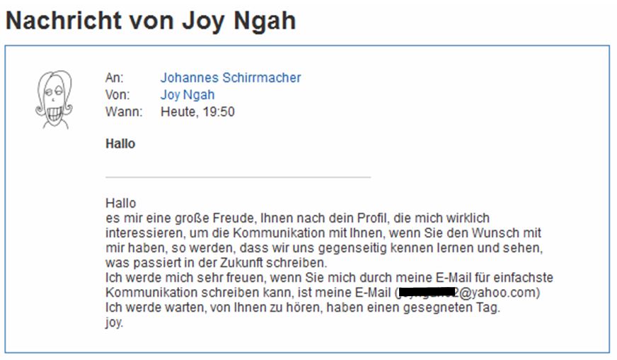 Nachricht von Joy